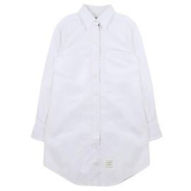 Thom Browne Crinkle Hemdkleid Weiß