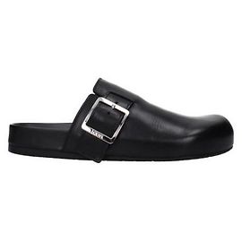 Loewe Mule com Fivela em Couro de Bezerro Curtido Vegetalmente Preto