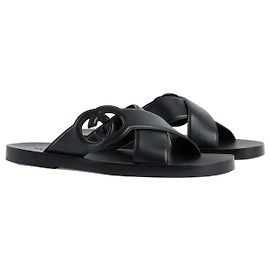 Gucci Interlocking Slide Sandals Black