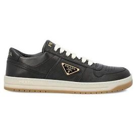 Prada Leder Sneakers Downtown Napa Schwarz