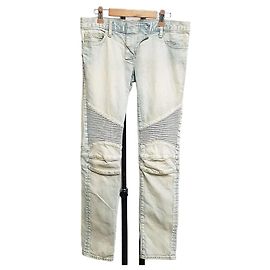 Balmain Jeans Biker da donna Blu