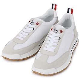Thom Browne Niedrig geschnittene Panel-Sneaker Weiß