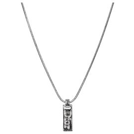 Dior Halskette aus versilbertem Material Silber