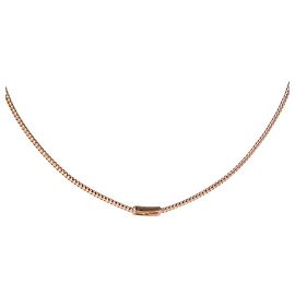 Fendi Colar Choker Baguette Cor Ouro Rosa Rosa