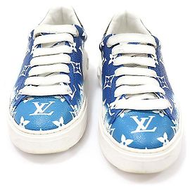 Louis Vuitton Blue Monogram Canvas Escale Time Out Women's Sneakers Blue