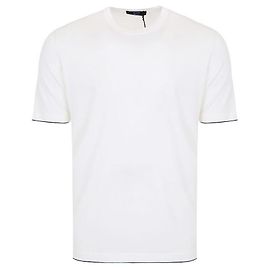 Kiton Weißes Wollstrick-T-Shirt Weiß