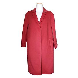 Burberry Pale Red Wool Blend Coat Red
