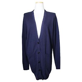 Navy Cashmere Strickjacke von Dries Van Noten Blau