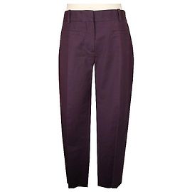 Dior Calças de algodão roxas Christian Roxo