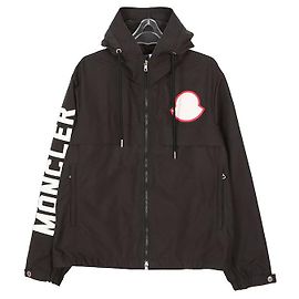 Moncler Giacca a vento con logo Taglia Nero