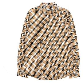 Burberry Check Shirt XL Size Brown