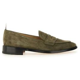 Thom Browne Mocassin Penny en Suède Varsity Vert