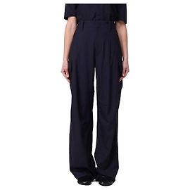 Bottega Veneta Fine Wool Cargo Trousers Blue