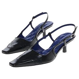 Burberry Leather Chisel Slingback Pumps Black