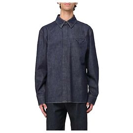 Bottega Veneta Indigo Denim Hemd Blau