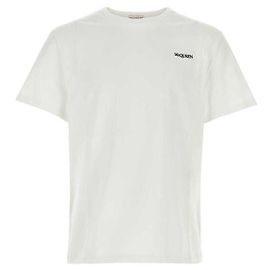 Alexander Mcqueen T-Shirt mit reflektierendem Logo Weiß
