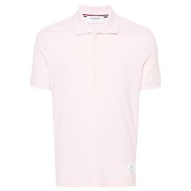 Thom Browne Classic Pique Short Sleeve Polo Pink