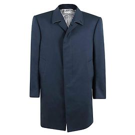 Thom Browne Cappotto Mackintosh con colletto Balmacaan Blu