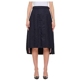 Thom Browne Jupe plissée genoux en twill Bleu