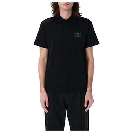 Burberry Polo-Shirt mit Logo und kurzen Ärmeln Schwarz