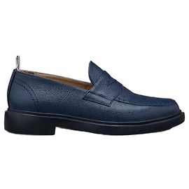 Thom Browne Leather Classic Penny Loafers Blue