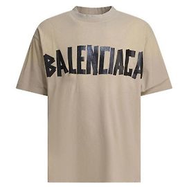 Balenciaga Camiseta de ajuste medio tipo cinta Castaño