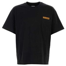 Bottega Veneta Camiseta de manga corta de jersey de algodón Pima Negro