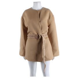 Louis Vuitton Double Face Wrap Coat Brown