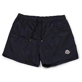 Moncler Badehosen mit Logo-Patch Blau