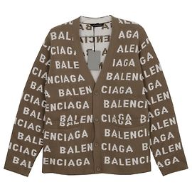 Balenciaga Logo Cardigan Größe Braun