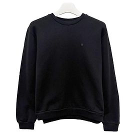 Acne Sweatshirt aus Bio-Baumwolle mit Face-Logo Schwarz