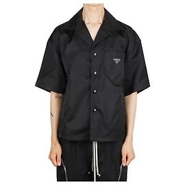 Prada Kurzarmhemd aus Re-Nylon Schwarz