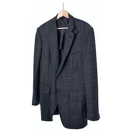 Tom Ford Men's Check Wool Silk Glen Check Blazer Jacket Brown