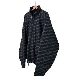 Balenciaga Monogramm Jacquard Windbreaker Jacke Herren BB-Logo Schwarz