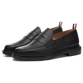 Thom Browne Mocassin léger à semelle en caoutchouc RWB Tab Signature Noir