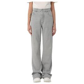 Bottega Veneta Hellgraue gewaschene Flared-Jeans Braun