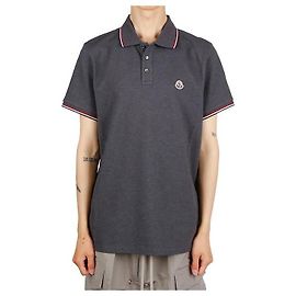 Polo a maniche corte con logo Moncler Marrone