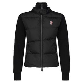 Moncler Cardigã acolchoado com zíper Grenoble Preto