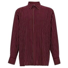 Saint Laurent Chemise à rayures Rouge