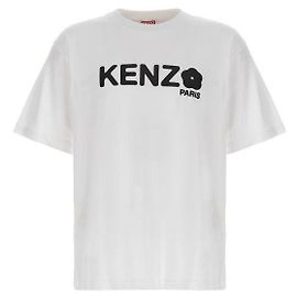 Kenzo Camiseta Oversized com Flores Branco