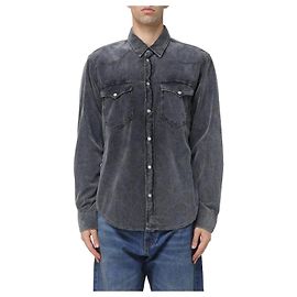 Isabel Marant Camicia Western in velluto a coste Nero
