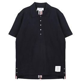 Thom Browne Polo à manches courtes rayé coupe décontractée Bleu
