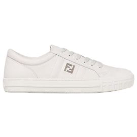 Baskets Fendi Domino Blanches en Cuir Blanc