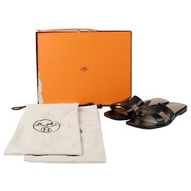 Hermès Oran Sandale Schwarz