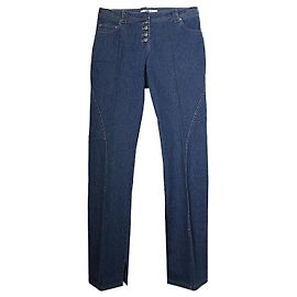 Dior Pink Stitch Denim Pants Pink