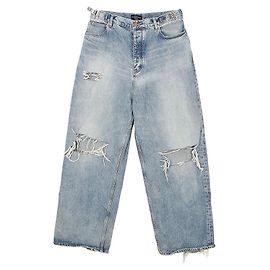 Balenciaga Zerrissene Jeans Größe Blau