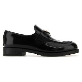 Prada Mocassins en cuir brossé Noir