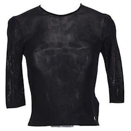 Saint Laurent CASSANDRE Strickoberteil Schwarz