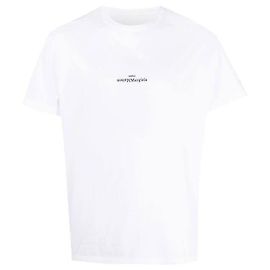Maison Martin Margiela Signature Stitch Reverse Logo Half T-Shirt White