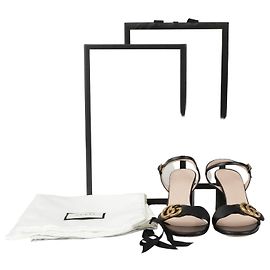 Gucci GG Marmont Mid Hill Sandals Black